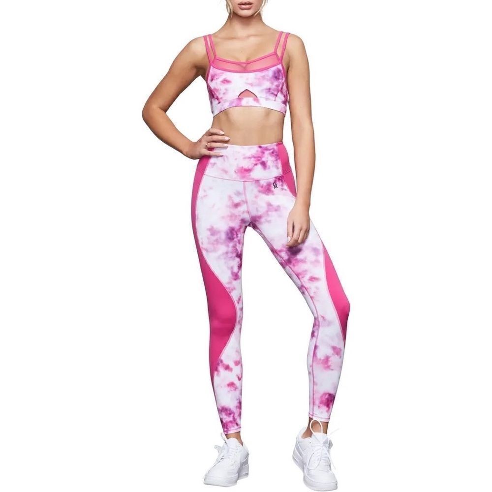 GOOD American Trippy Seamed Leggings in Quartz Tie Dye Size 3 Large New NWT